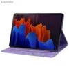 Tablet PC-hoesjes Tassen voor Samsung Galaxy Tab S7 FE 12,4 inch tablethoes Leuke Kat Bloem Funda voor Galaxy Tab S9 FE S7 S8+ A9 Plus 11 12,4 CoverL240217