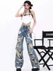 Jeans femininos REDREACHIC tamanho grande rasgar namorados jeans rasgar danos destruir y2k calças largas mulheres skate saco jeans rua hip hop calças j240217