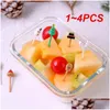 Forks 1-4Pcs Tootick Paper Jam Creative And Interesting Durable Selected Materials Delicate Touch Bento Sign Cartoon Fruit Fork Drop D Otdp7