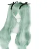 Vocaloid IATSUNE MIKU DOUBLE GREEN PONYTAILS合成コスプレウィッグfor Women283Wの詳細