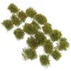 Decorative Flowers 25pcs Artificial Grass Tuft Model Micro Landscape Clusters Micro-Landscape Decor Ornament
