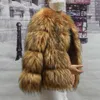 Faux Fur Płaszcz Kurtka damska zima moda ciepła gruba lis skórzana brązowa brązowy plus, zwłaszcza fałszywy futra zimna płaszcz 240125