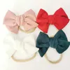 Accessoires pour cheveux Bandeau pour bébé 4,5 pouces Corduroy Pinwheel Bow Headwrap Girls Nyly Hairband