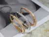 Bracelet en acier titane marque designer serrure bracelet argent rose or bracelets cristal non pour femmes bijoux avec sac de velours boîte cadeau de fête JMVB
