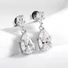 Orecchini pendenti Smyoue 7cttw Taglio a pera D Colore Pieno Moissanite Goccia per le donne Gioielli in argento sterling 925 placcato 18k di alta qualità