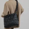 Sacos de noite mulheres acolchoadas hobo saco cor sólida coração padrão moda estilingue grande capacidade simples compras inverno mensageiro