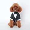 Odzież dla psów Tuxedo Costume Formal Shirt Wedding Black Jacket Suit Pet Puppy Ceremonia Kuchnia Małe psy Koty Ubrania