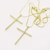 10 PCS Tiny Cross Prendant Necklace Zirconia Boxes Cains Excedsize for Women Design 7394 240202