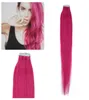 Whole 5A 16quot 24quot 100 Human hair PU EMY Tape Skin Hair Extensions 25gpcs 40pcs100gset pink DHL 4247011