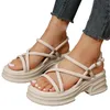 Sandals Women Summer Buckle Strap Solid Color Casual Open Toe Square Size 9 Womens Hiking With Arch Support