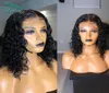 Pre Plucked Curly Lace Front Human Hair Wigs 130 150 Density Brazilian Virgin Hair Bleached Knots Full Lace Wigs With Baby Hairs3990246