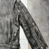 Damenjacken Damen Vintage Echtleder Motorradjacke Trendy Casual Lose Langarm Revers Chic Reißverschluss Schaffell Mantel Biker