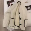 Женская куртка из искусственной овчины, женская свободная куртка, стильный женский кардиган с круглым вырезом, пальто, толстая теплая модная зимняя куртка 240119