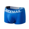 Cuecas jockmai homens roupa interior de algodão boxers 4 cores shorts masculinos macio confortável deslizamento sólido mens boxer sexy homewear u convexo