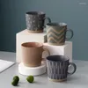 Kubki nordycki retro ceramiczny kubek minimalistyczny biuro kawaii herbata kubek ins ins szorstkie filiżanki kawy parę śniadaniowe woda mleka