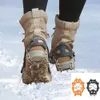 1 Pair Anti Slip 19 Spike Hiking Teeth Crampons Shoe Cover Outdoor Ice Snow Spiked Grip Cleat 240125