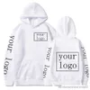 Heren Hoodies Sweatshirts Uw eigen ontwerp Merk/Foto Gepersonaliseerde Aangepaste Mannen Vrouwen Tekst DIY Hoodies Sweatshirt Casual Hoody Kleding Mode Nieuw