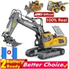 4WD Alloy 2.4G RC Car / Excavator / Dump Truck / Bulldozers 11 Channels With Led Lights Engineering Car Children Electric Toy 240127