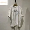 Letras de fumaça Graffiti Coconut algodão de coco solteiro cem homens e mulheres moda casual camiseta simples