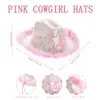 Berets Women S Wide Brim Felt Cowboy Hat With Fluffy Feather Accent - Perfect For Cosplay Fancy Dress And Dress-up Parties