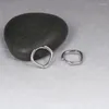 Çember küpeler 2pcs titanyum çelik tıkırtı creoles kulak tıkaçları anti-alerjik gövde piercing takı punk stili erkekler için kadınlar