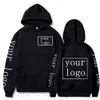 Heren Hoodies Sweatshirts Uw eigen ontwerp Merk/Foto Gepersonaliseerde Aangepaste Mannen Vrouwen Tekst DIY Hoodies Sweatshirt Casual Hoody Kleding Mode Nieuw