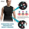 Mens Ionic Shaping Vest Ice-Silk Slimming Vest Body Shaper Compression T-Shirts Tank Top Tummy Control Quick-dry Fitness Shirts 240129