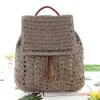 Backpack Style feminino palha verão boho bohemian saco de ombro oco hobo crochê saco de viagem para malha de malha Beachh24217