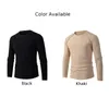 Maglioni da uomo Pullover Maglione da uomo Poliestere Sottile Morbido Tinta unita Top 1 Pz Taglia grande Nero/Cachi Casual Comodo Marchio