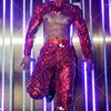 Stage Wear Sexy Pole Dance Clothing Red Mirrors Top Pants Men Gogo Dancer Outfits Women Nightclub Dj Show Rave Clothes XS7181