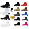 2024Paris Shoes Sock Designer Seper Trainer Mens أحذية صفيحة أحذية رياضية على الجدران أسود أبيض واضحة واضحة واضحة متسكع