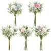 Decoratieve bloemen 1 bundel Simulatie Bloemboeket Bruid Hand Hortensia Nep Woondecoratie Bruiloft Schieten Ornamenten