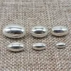 Pedras preciosas soltas 925 prata esterlina formato de arroz contas ovais espaçadoras 2mm 3mm 4mm 5mm 6mm 7mm 8mm para pulseira colar