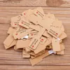 Etiquetas Etiquetas 100 PCS multi estilo anel dobrado etiquetas brancas / kraft feitas à mão com amor anel etiquetas de preços etiquetas de jóias etiquetas adesivas 6 * 1,2 cm Q240218