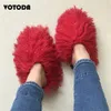 Luxury Mongolian Fur Slippers Women Winter Long Wool Snow Boots Warm Flat Nonslip Home Teddy Slide Ladies Cute Cotton Shoes 240126