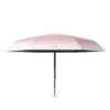 Paraplu's Mini Zonneplek 6 Opvouwbare Paraplu Zonnebrandcrème UV Klein Zonnig en Regenachtig Voor Dames Heren Zak Afgestudeerd Kleur Zonnescherm