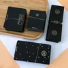 Etiketter Taggar 10/50st Gold Stamping Black Packing Cards Hårklippskort för DIY -hårtillbehör Displaykort Retail Pris TAG HOLLER LABEL Q240217