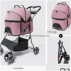 Coprisedili per auto per cani Seggiolino per auto per cani Ers Pet Cat Passeggino Borsa da trasporto Pieghevole Born Baby Pl Carrello Trasportatore a quattro ruote Travel2526 Drop Deli Dhk6P