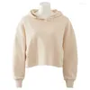 Felpe con cappuccio da donna Felpe con cappuccio in cotone casual Pullover streetwear a maniche lunghe solido Autunno Inverno Felpa con cappuccio Harajuku alla moda coreana