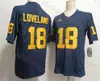 J.J.McCarthy Michigan Football Jersey Cousu F.U.S.E 2024 Rose Bowl Hommes 2 Blake Corum 0 Mike Sainristil Colston Loveland Donovan Edwards Michigan Wolverines Maillots