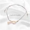 Bracelets de cheville Bohemian Summer Style Shell Gland Pendentif Bracelet de cheville pour femmes Wax String Beach Bijoux Cadeau Drop Livraison Juif Dhgarden Dhihp