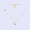 Chains LIDU High Quality Sterling Silver Shell Starfish Necklace Exquisite Clavlar Chain Gift To Friends Manufacturers Direct Sales