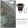 Garden Decorations Rain Chain Hook Bolts Gutter Adapter Major Iron Parts Adapters Supplies Drainer Installation