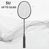 Ultralight Professional 5U Badminton Racket Carbon Fiber Sport Competition Training UP TO 32LBS 240202