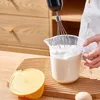 측정 도구 1L 컵 주방 베이킹 믹싱 달걀 반죽 그릇 액체 투수 더러스트 필터 뚜껑 소모품