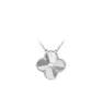 2024 womens love clover designer merk luxe hanger kettingen met glanzende kristallen diamant 4 blad goud laser zilveren choker ketting party 01