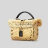 Totes 2023 Summer Made Rattan Bag Pastoral Style Pastoral Holiday Holiday Straw Sagma Moda Tecido ombro único Bagsh24217