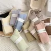 Calcetines de mujer invierno mujer cálido grueso niñas Color sólido medio tubo calcetín