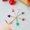 Forks 1-4PCS Toothpick Paper Jam Creative And Interesting Durable Selected Materials Delicate Touch Bento Sign Cartoon Fruit Fork