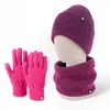 Hardloopsets Dubbele Pom-Pom Bal Gedraaide Gebreide Muts Sjaal Handschoenen Set Voor Kinderen Winter Leuke Kinderen Jongens Meisjes Muts Gebreide Necker